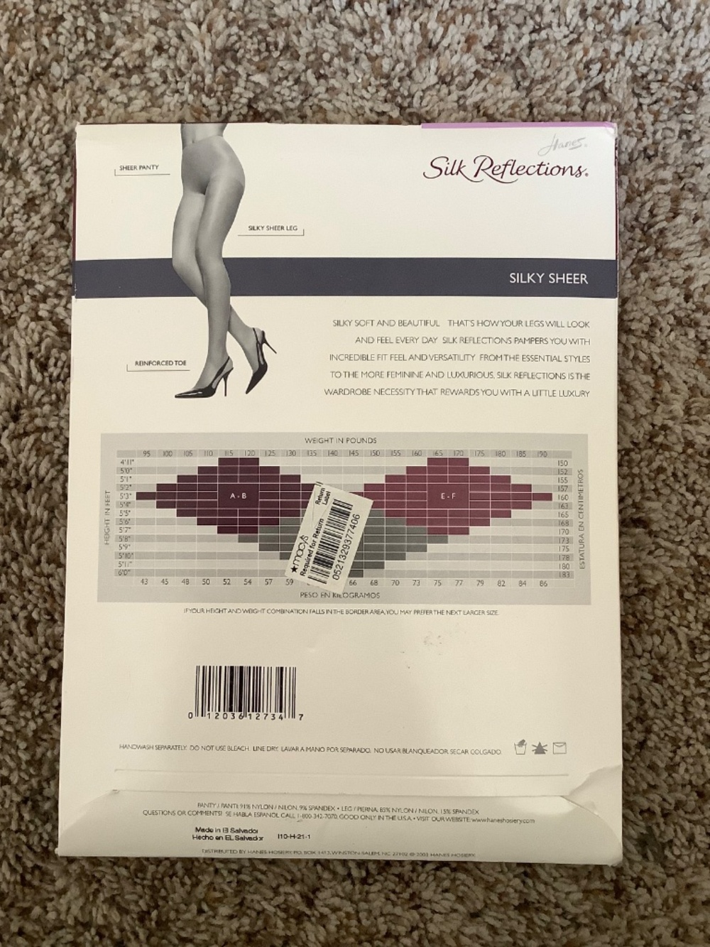 5 Pairs HANES Silk Reflections Control Top PANTYHOSE Size CD Nylons NEW Tan - Picture 11 of 11